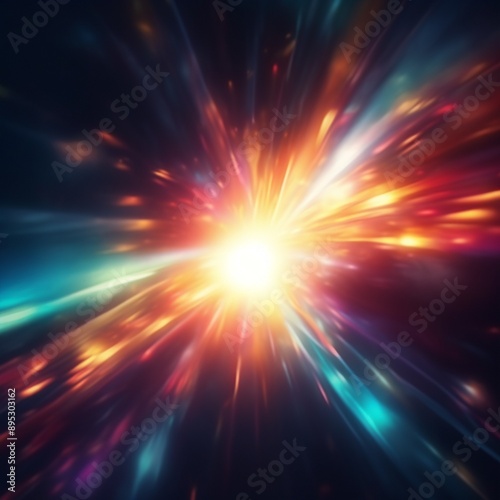 abstract background with rays © mlentol
