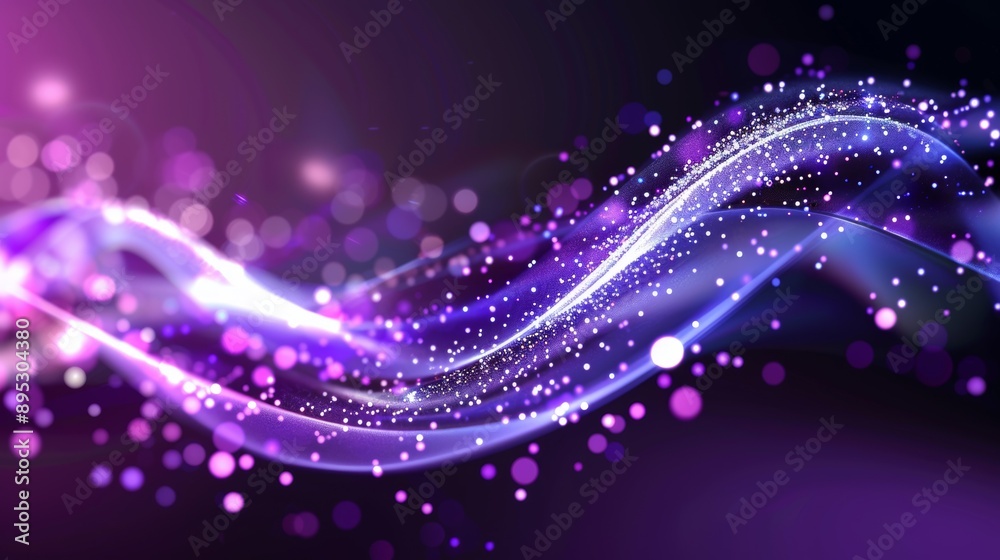 A purple wave with many small dots in the background A purple wave with many small dots in the background