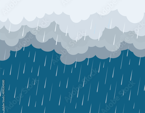 Heavy raining cloud in monsoon season