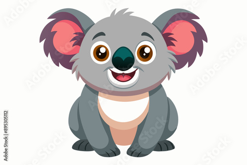 Funny Koala Vector Illustration, Cartoons, Clipart, and Line Art Design on White Background, Funny Koala vector illustration, cartoon, clipart, and line art design on a white background photo