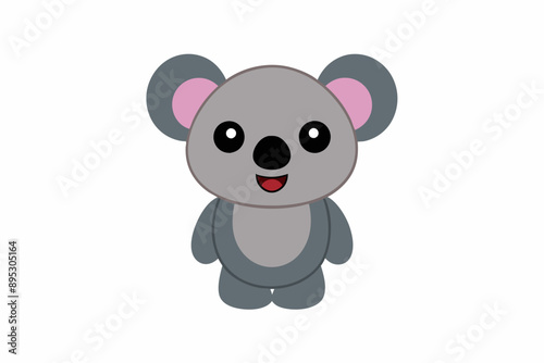 Funny Koala Vector Illustration, Cartoons, Clipart, and Line Art Design on White Background, Funny Koala vector illustration, cartoon, clipart, and line art design on a white background photo