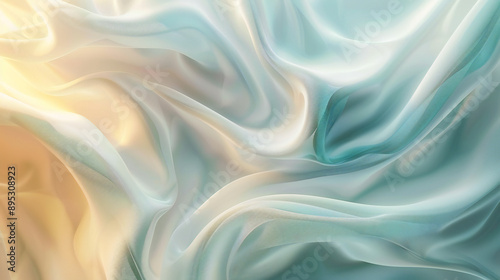 Ivory and turquoise background illustration