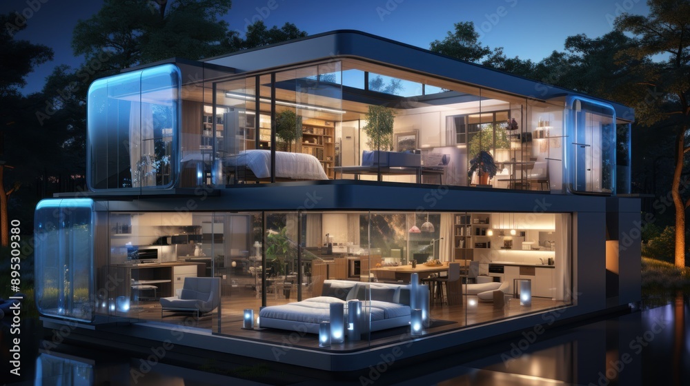 Fototapeta premium Evaluate the potential of smart home technologies in improving quality of life and energy efficiency