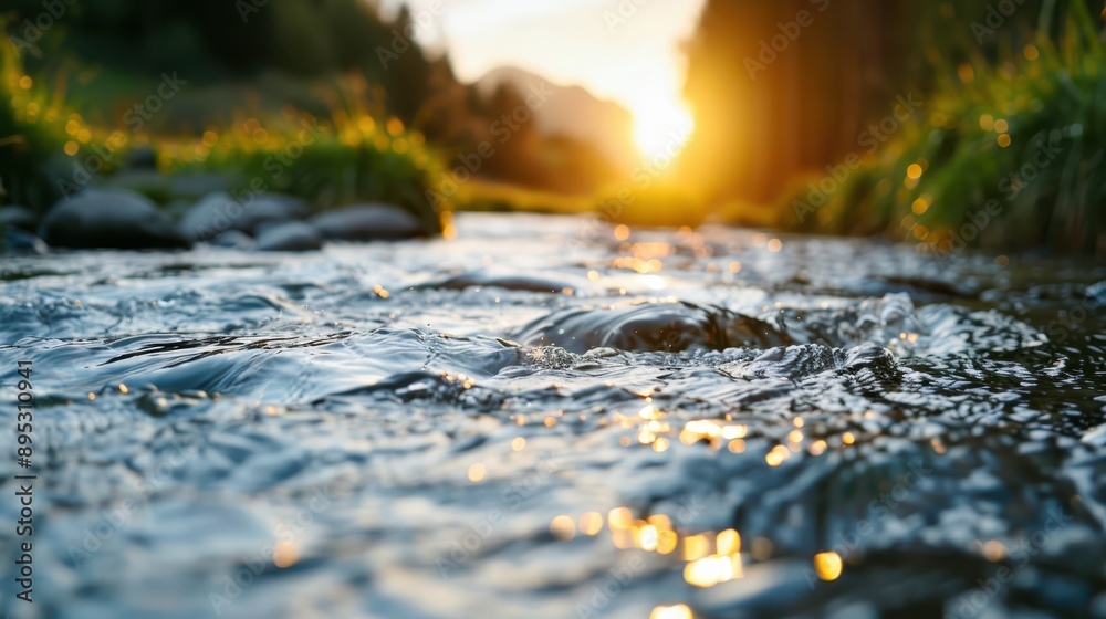 A mesmerizing image of a river flowing through the natural landscape at sunset, with a golden glow and shimmering water capturing the essence of tranquility and beauty. A mesmerizing image of a river flowing through the natural landscape at sunset, with a golden glow and shimmering water capturing the essence of tranquility and beauty.