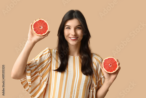 Beautiful young woman with ...
