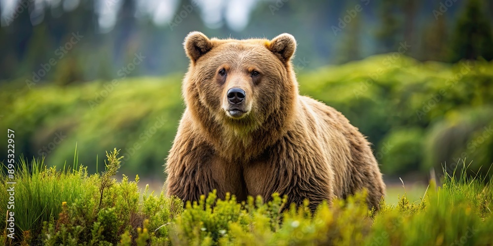 Grizzly brown bear in the wilderness on isolated background, grizzly bear, brown bear, wildlife, nature, wilderness Grizzly brown bear in the wilderness on isolated background, grizzly bear, brown bear, wildlife, nature, wilderness