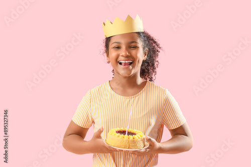 Happy African-American girl...