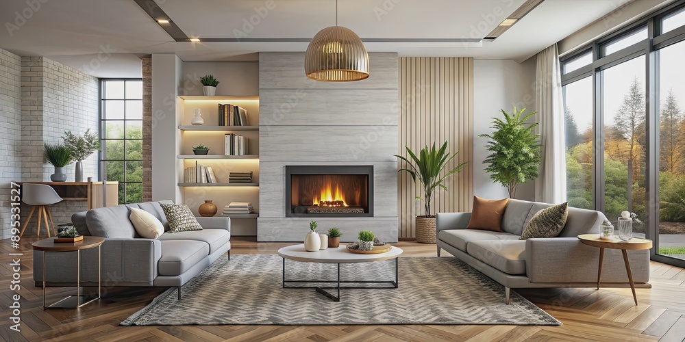 Cozy modern living room featuring a fireplace, modern, living room, fireplace, cozy, interior, contemporary, home Cozy modern living room featuring a fireplace, modern, living room, fireplace, cozy, interior, contemporary, home