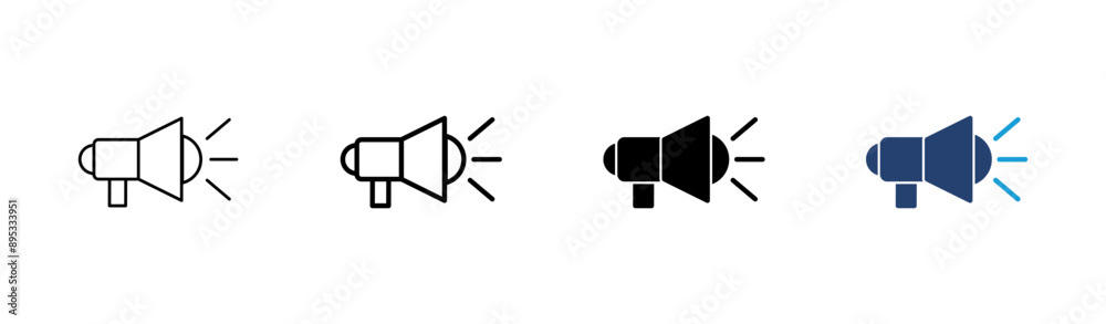 Megaphone icon set. Loudspeaker icon vector. Megaphone icon set. Loudspeaker icon vector.