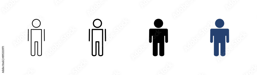 Man icon set. male icon vector. human symbol