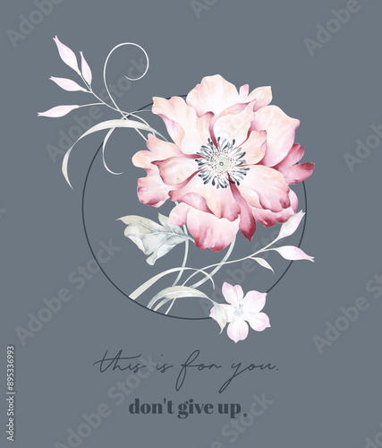 Flowers watercolor illustration.Manual composition.Big Set watercolor elements，Design for textile, wallpapers，Element for design,Greeting card