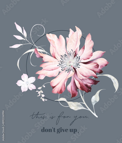 Flowers watercolor illustration.Manual composition.Big Set watercolor elements，Design for textile, wallpapers，Element for design,Greeting card