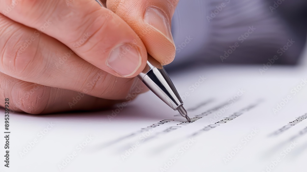 A franchising agreement being signed in a corporate setting, banner, with copy space A franchising agreement being signed in a corporate setting, banner, with copy space