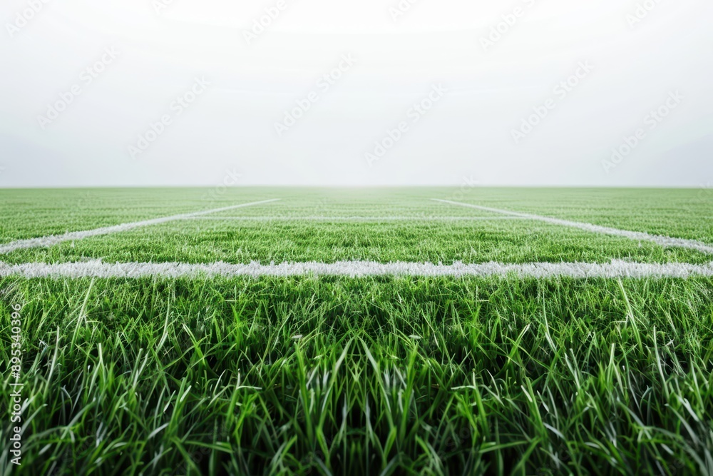 Obraz premium A lush turf field in perfect condition for a highstakes match, banner, with copy space