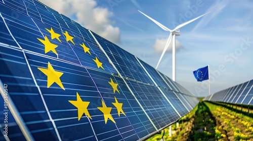 The EU Green Deal-comprehensive green economic recovery plan-environmental sustainability, reducing carbon emissions, and promoting clean energy technologies.