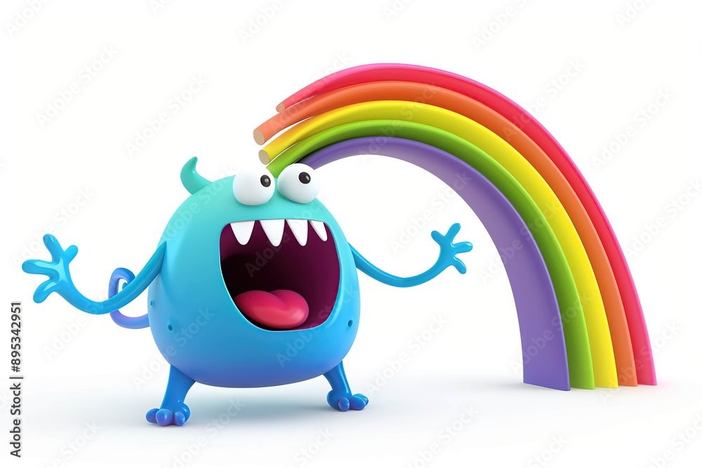 Monster with Rainbow Monster with Rainbow