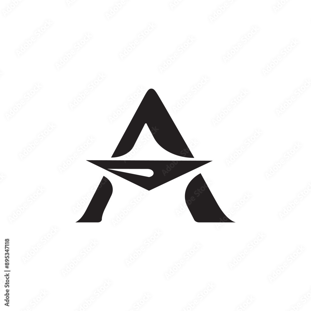 Letter A Vector Icon on White Background Letter A Vector Icon on White Background