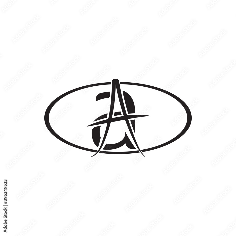 Letter A Vector Icon on White Background Letter A Vector Icon on White Background
