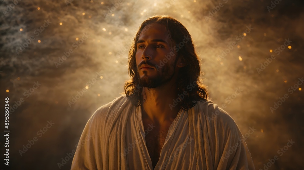 Generative AI, A Divine Figure Surrounded by Radiant Light, Symbolizing Spiritual Enlightenment and Serenity Generative AI, A Divine Figure Surrounded by Radiant Light, Symbolizing Spiritual Enlightenment and Serenity