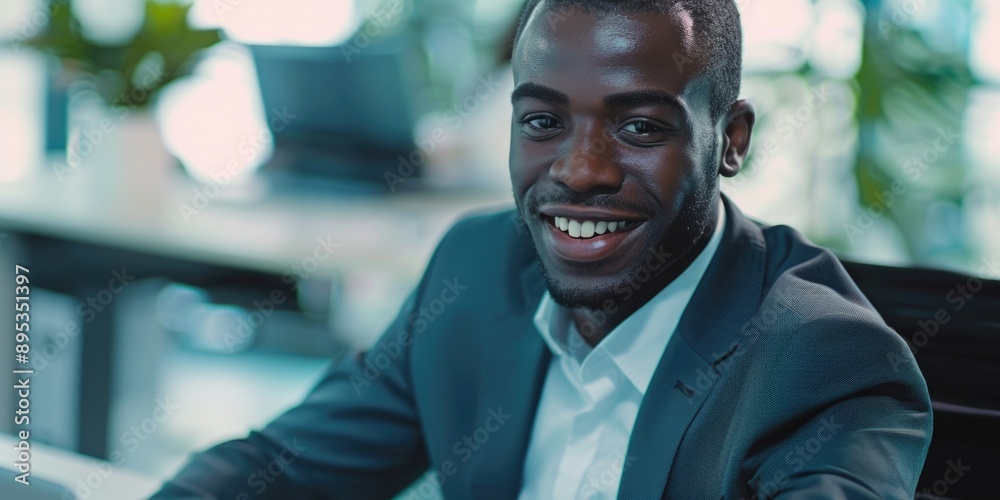 A businessman sitting in front of a laptop, possibly working or checking emails A businessman sitting in front of a laptop, possibly working or checking emails