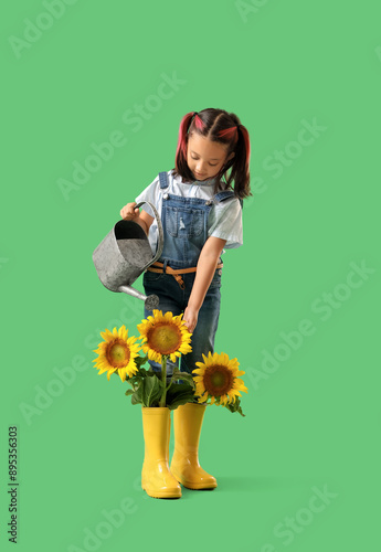 Cute little Asian girl with...