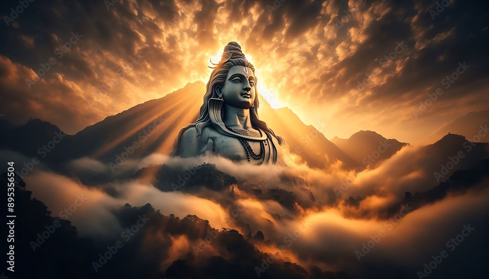 Fototapeta premium Lord Shiva in a Dhyana Mudra