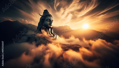 Lord Shiva in a Dhyana Mudra photo