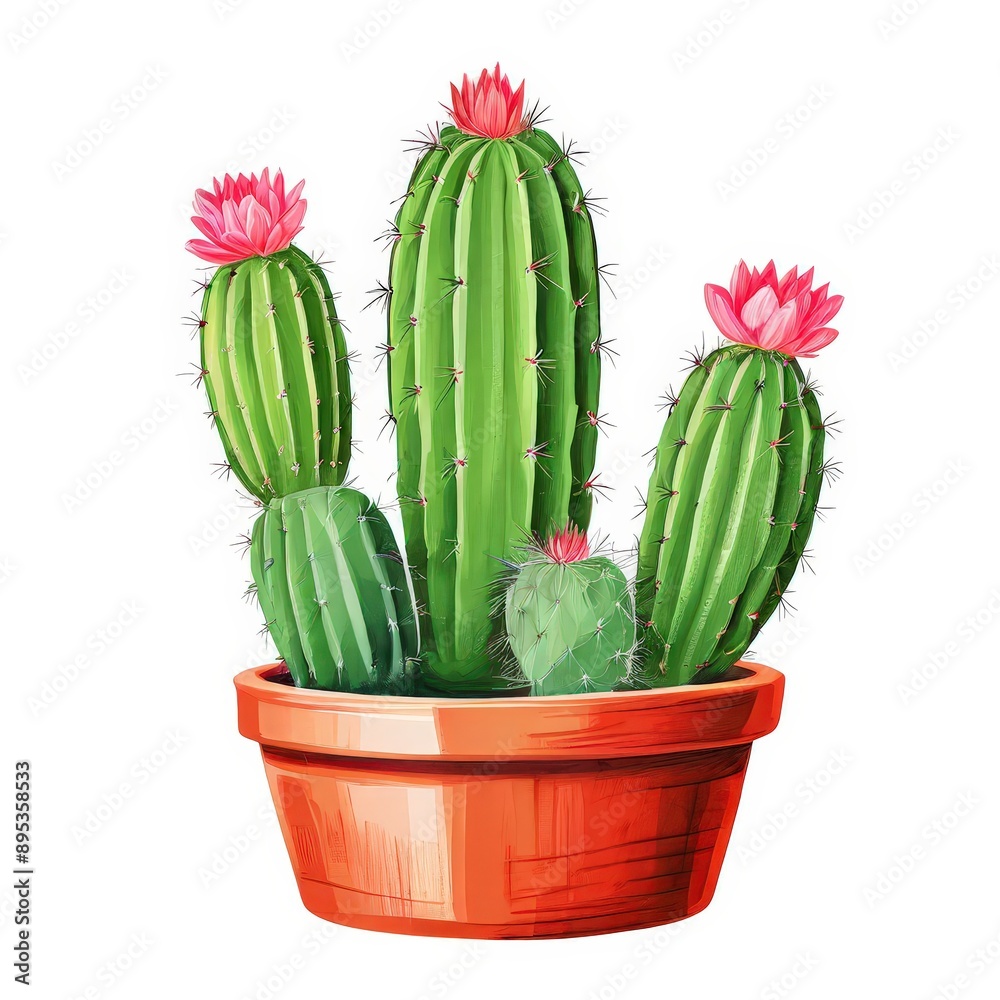 the AI Image Generator, green cactus with orange spikes the AI Image Generator, green cactus with orange spikes