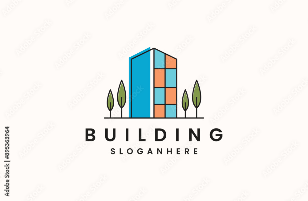 Building logo design with modern concept. city building construction Building logo design with modern concept. city building construction