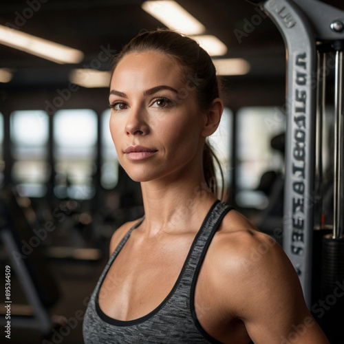 portrait of a woman in the gym Generated by Ai 