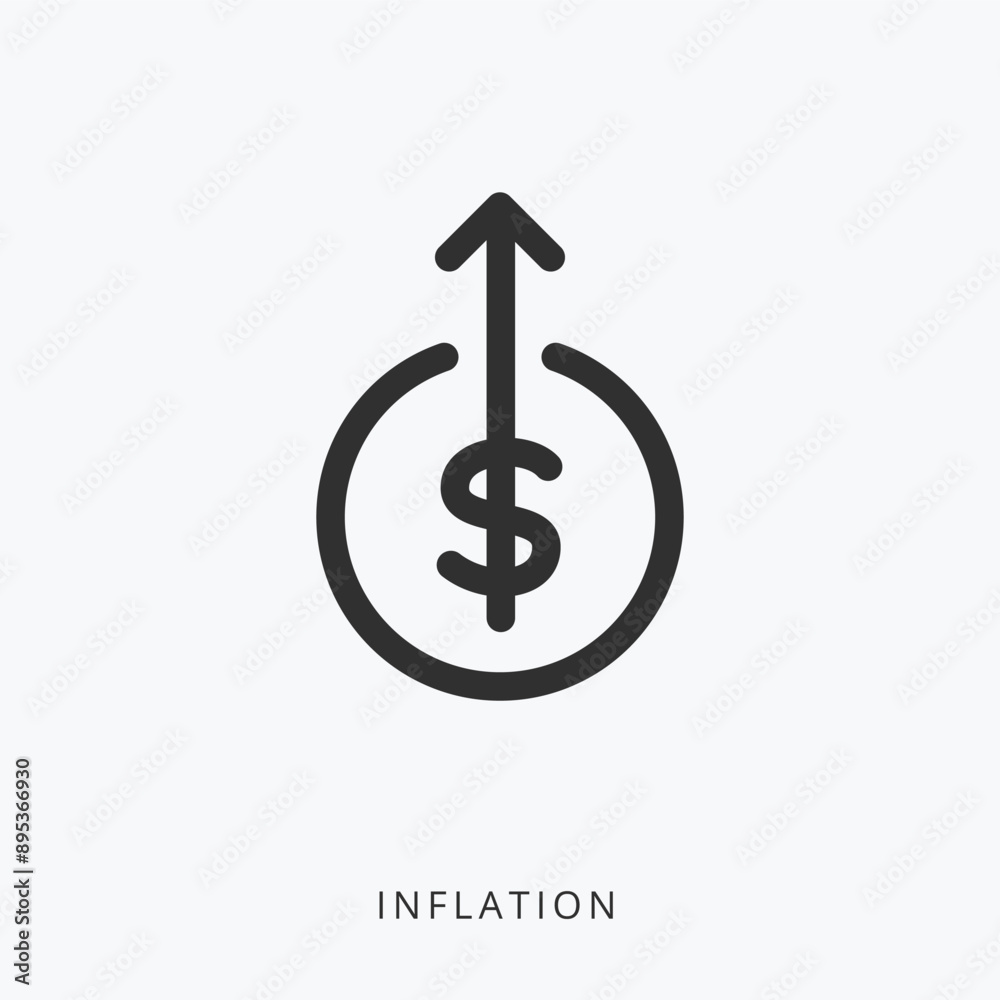 An abstract sign about inflation. Isolated Vector illustration An abstract sign about inflation. Isolated Vector illustration