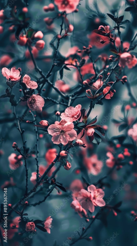 Pink Blossom Dream: A delicate spray of blush pink blossoms emerges from a soft-focus background, creating a dreamy, ethereal atmosphere. The image evokes a sense of peace, beauty, and the promise of Pink Blossom Dream: A delicate spray of blush pink blossoms emerges from a soft-focus background, creating a dreamy, ethereal atmosphere. The image evokes a sense of peace, beauty, and the promise of