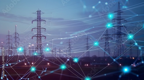 Smart Energy Grid Infrastructure with Connected Power Transmission Lines