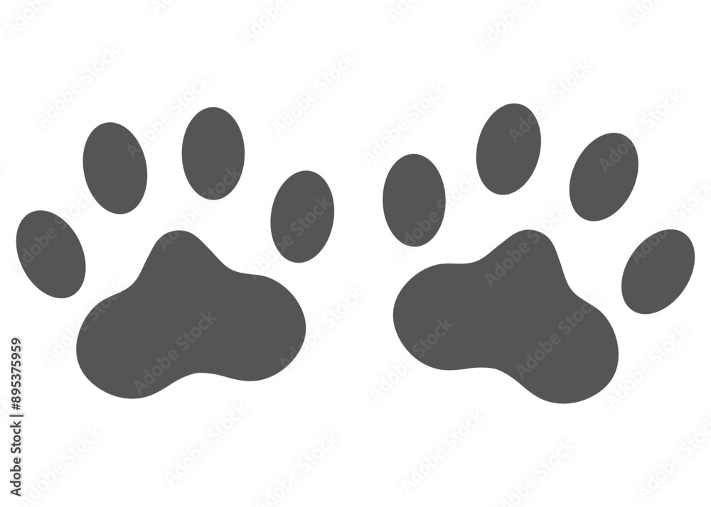 Pets paws shape isolated on white background. Pets paws shape isolated on white background.