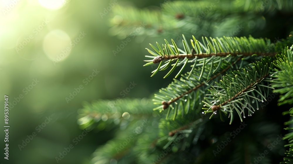 A tree branch with green leaves and brown tips A tree branch with green leaves and brown tips