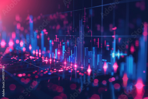 stock market charts with trends  finance  growth chart