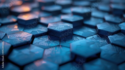 3d hexagons background