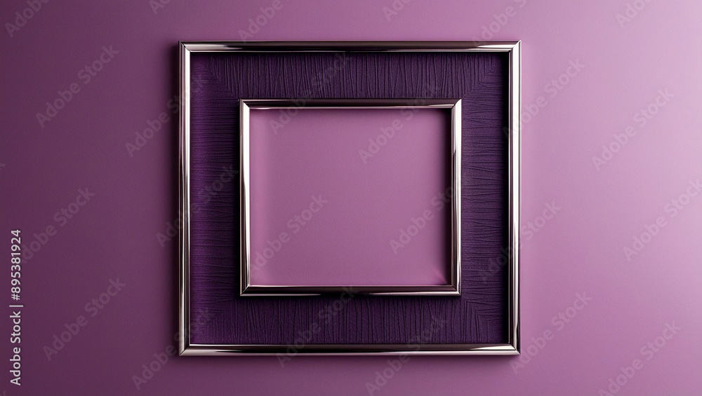 Purple picture frame on abstract dark background, blank frame mockup on purple background, Realistic empty purple picture frame Purple picture frame on abstract dark background, blank frame mockup on purple background, Realistic empty purple picture frame