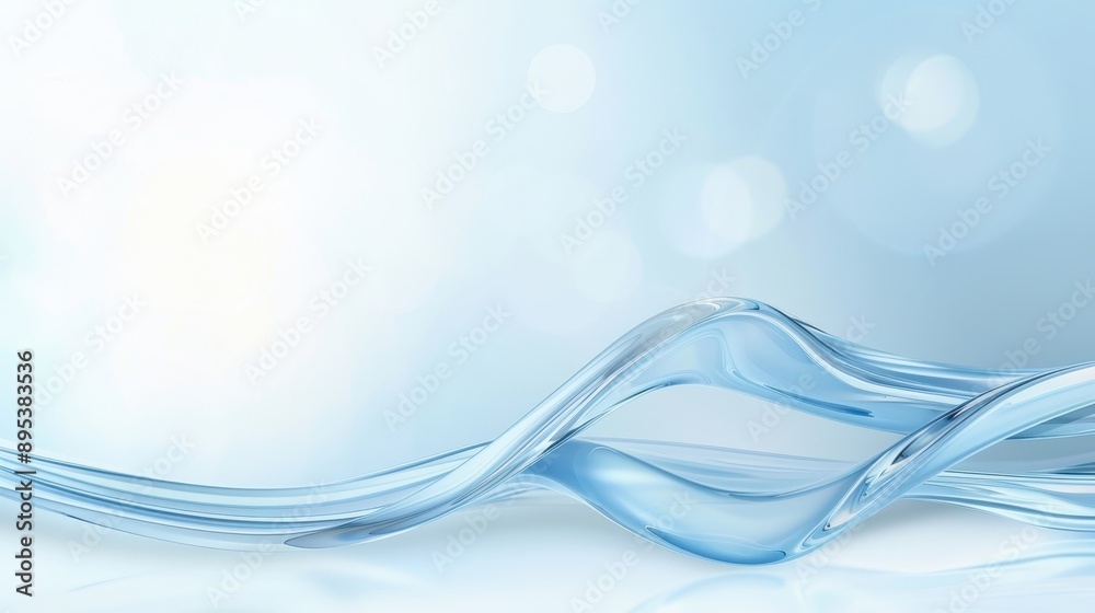 Obraz premium A blue wave with a white background