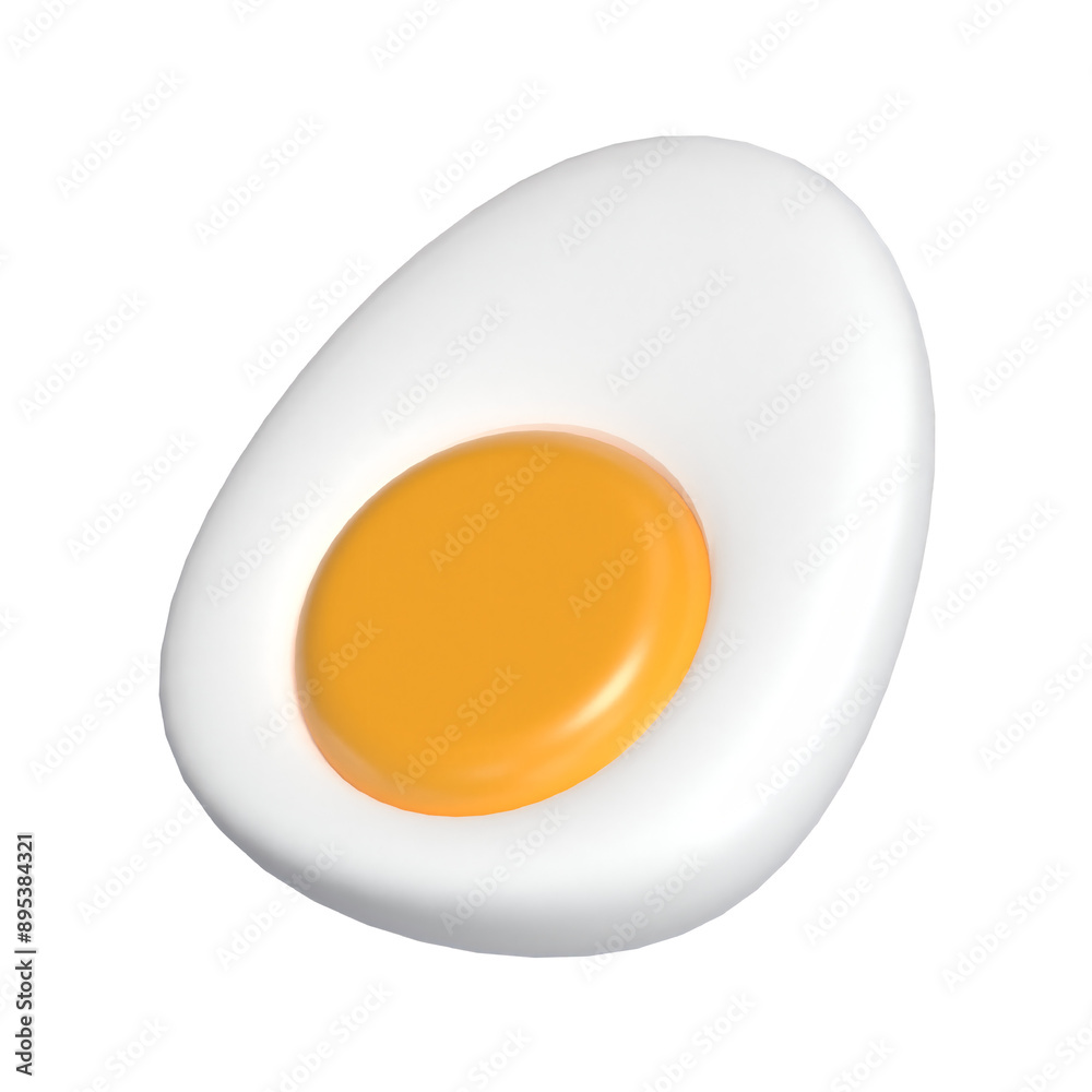 Peeled egg 3D illustration Icon Foods and Drinks with Transparent Background Peeled egg 3D illustration Icon Foods and Drinks with Transparent Background