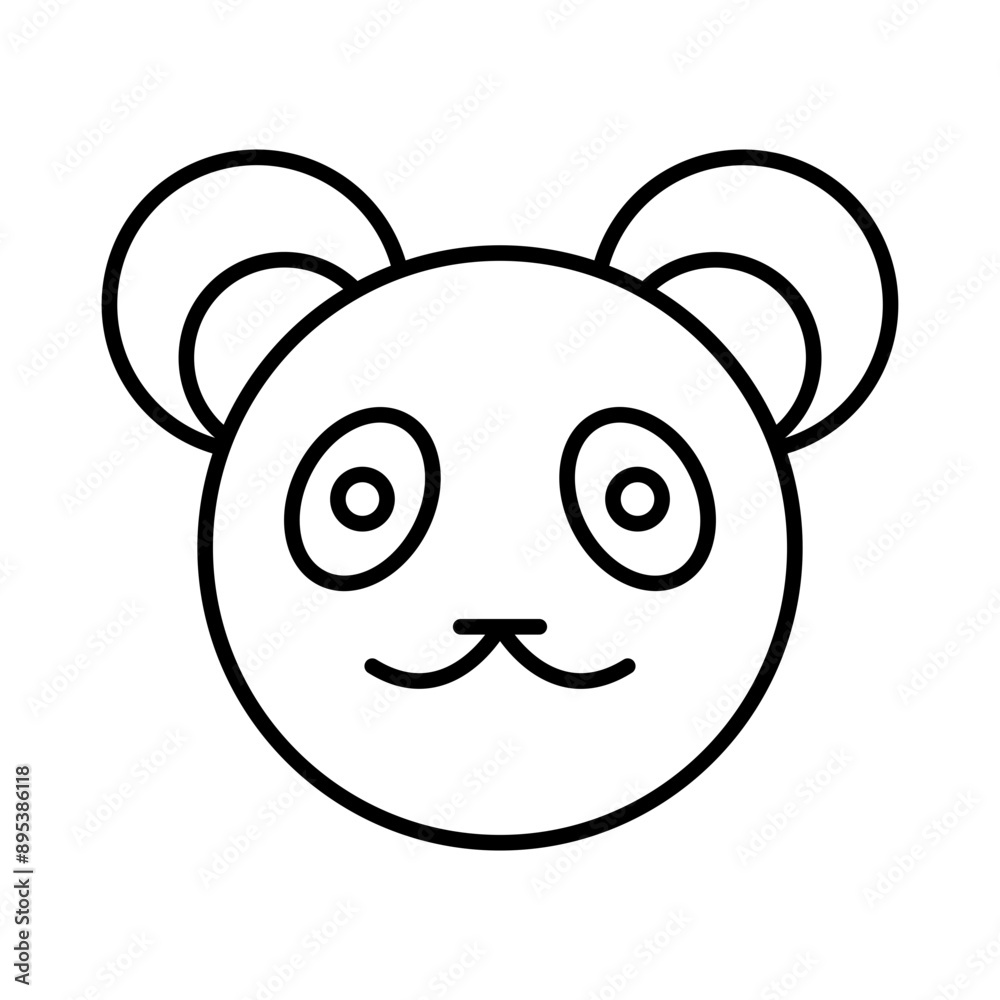 Obraz premium Panda emoji icon