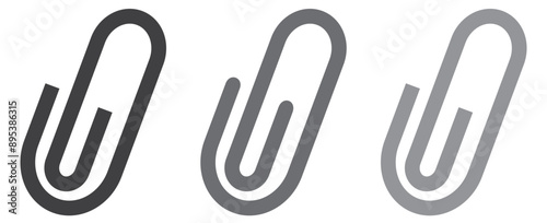 Vector paper clip icon. Paper clip shape. Attachment symbol. Element for design logo mobile app interface card or website. eps 10