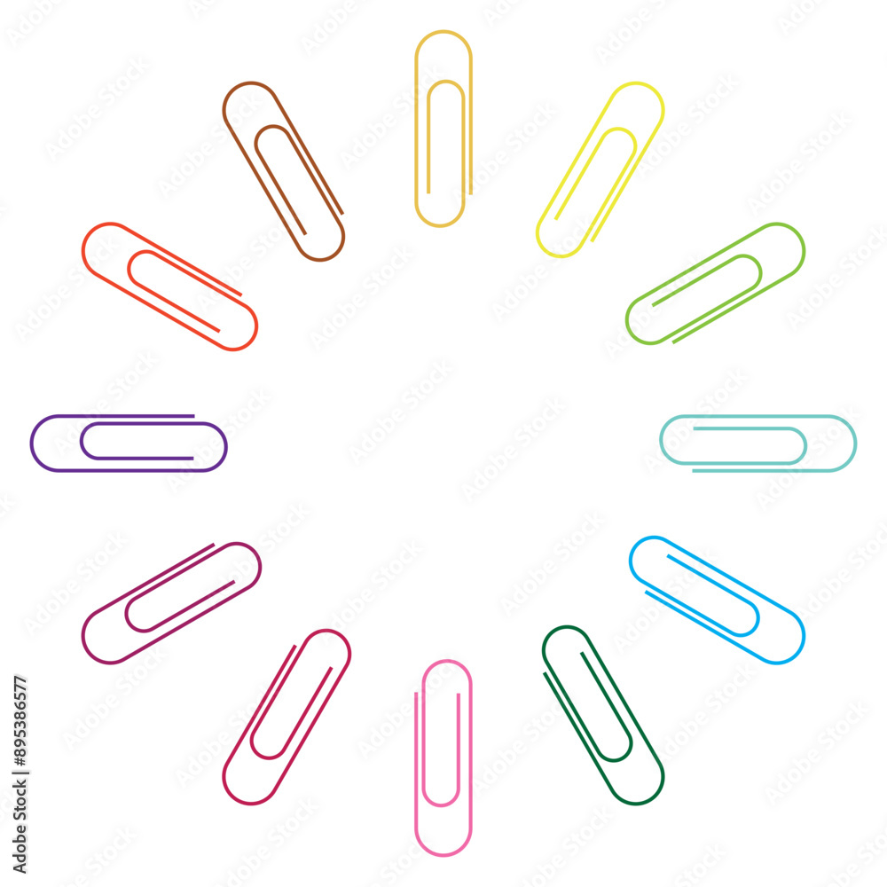 Paperclip Vector Symbol. Paper Clip Attachement Icon Illustration. EPS 10. 7891. Paperclip Vector Symbol. Paper Clip Attachement Icon Illustration. EPS 10. 7891.
