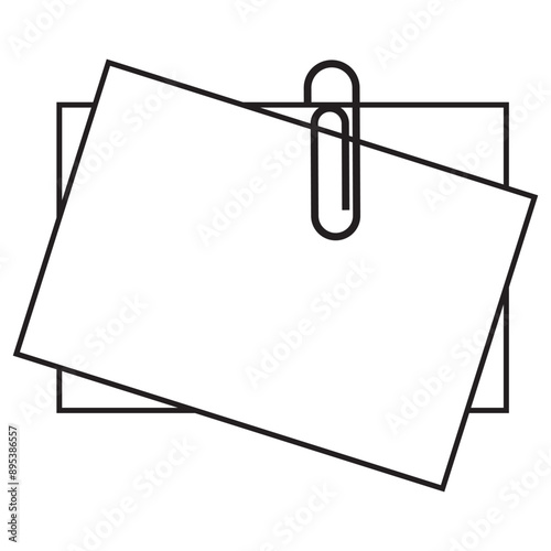 Paperclip Vector Symbol. Paper Clip Attachement Icon Illustration. EPS 10. 7891.