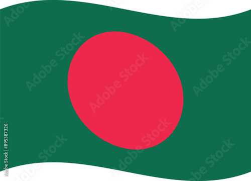 Free Download Waving Bangladesh flag isolated on white background . National flag of Bangladesh . Vector illustration - GFXLoad