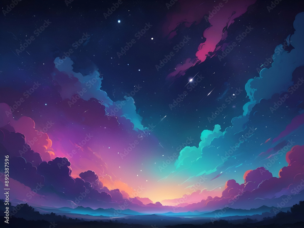abstract glowing mysterious colorful gradation night sky background abstract glowing mysterious colorful gradation night sky background