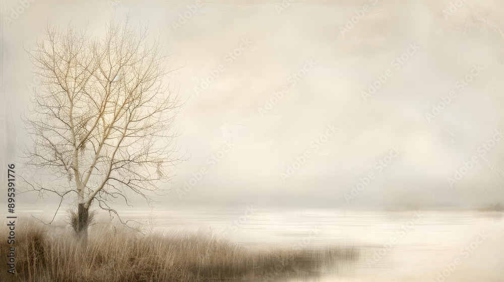 A tree stands alone in a field of tall grass A tree stands alone in a field of tall grass