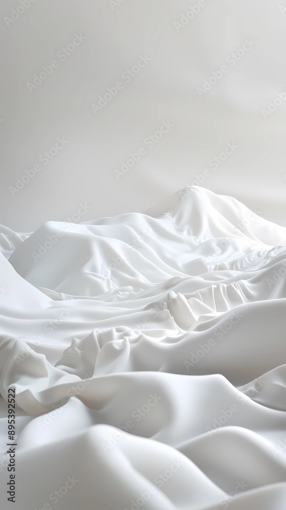 Abstract White Fabric Drapes. Abstract White Fabric Drapes.