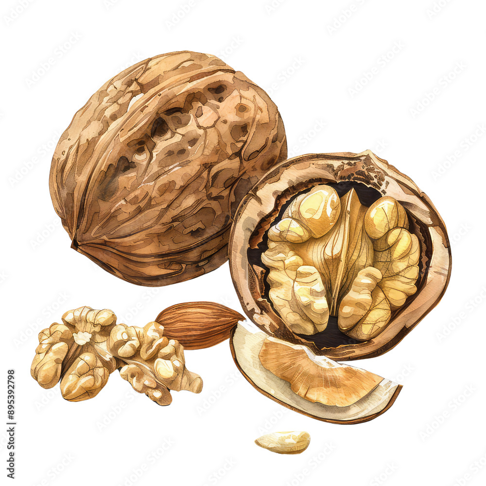 Obraz premium Nuts, Generative AI