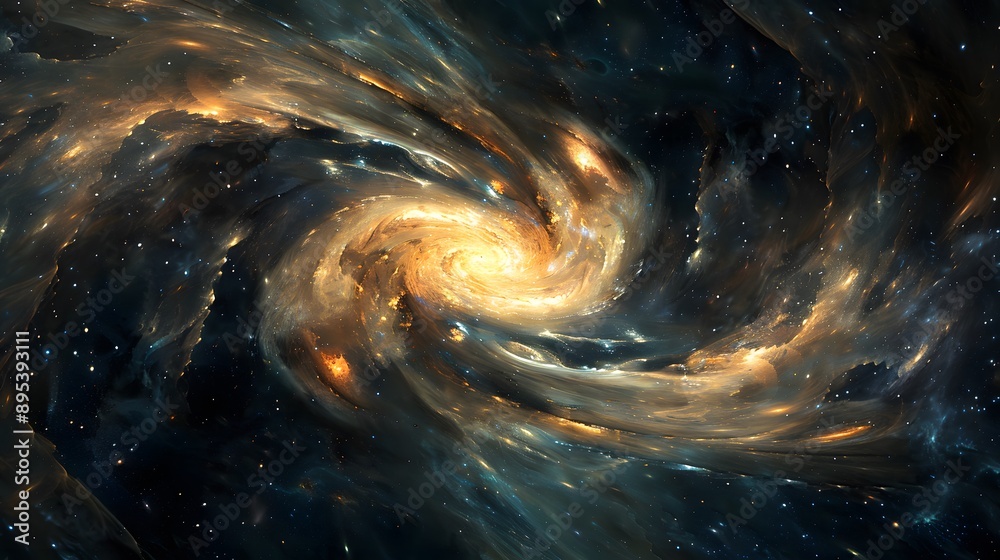 Abstract Galaxy: A cosmic abstract background with swirling galaxies and stars in deep space.
Abstract Galaxy: A cosmic abstract background with swirling galaxies and stars in deep space.